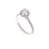 Image 3 : GIA Certified Diamond 18k White Gold Unity Ring