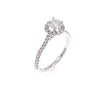Image 5 : GIA Certified Diamond 18k White Gold Unity Ring
