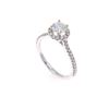 Image 7 : GIA Certified Diamond 18k White Gold Unity Ring
