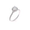 Image 9 : GIA Certified Diamond 18k White Gold Unity Ring