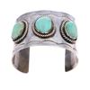 Image 1 : Large Navajo Sterling Cerrillos Turquoise Cuff