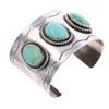 Image 2 : Large Navajo Sterling Cerrillos Turquoise Cuff