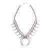 Image 1 : Navajo S. Sandoval Silver Squash Blossom Necklace