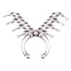 Image 7 : Navajo S. Sandoval Silver Squash Blossom Necklace