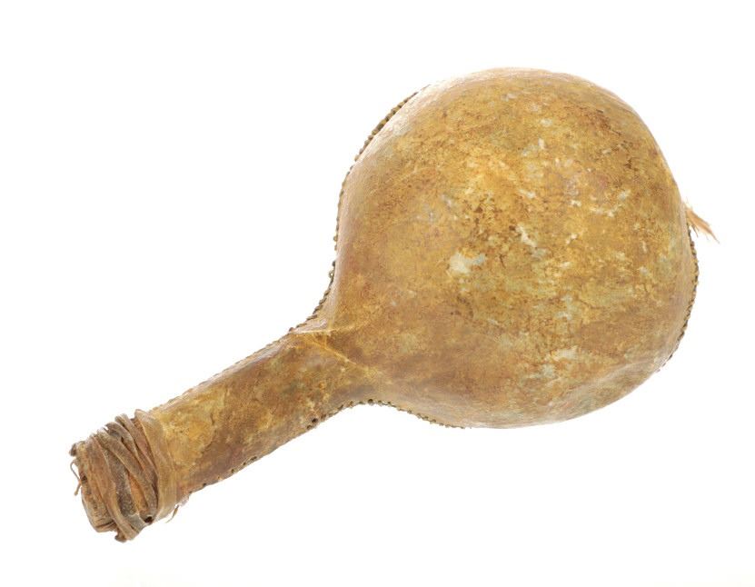 Cheyenne Rattle Instrument C. 1850-1870 Cheyenne Society Parfleche Rattle