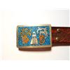 Image 2 : C. 1970's Mexican Silver & Turquoise Buckle & Belt