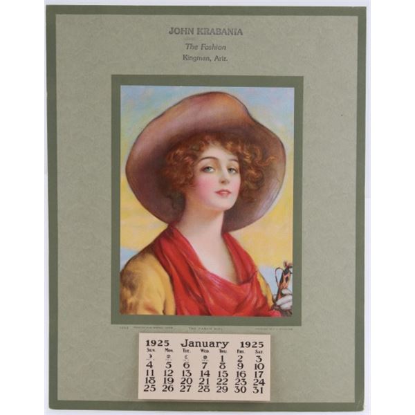 1925 Calendar  The Ranch Girl   By W.H. Coffin