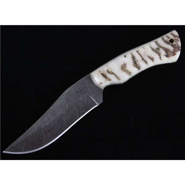 Rocky Mountain Rams Horn Damascus Bozeman Knife