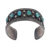 Image 1 : Navajo Old Pawn Silver Turquoise Bracelet c. 1920s