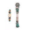 Image 1 : Navajo & Zuni Turquoise Inlay Sterling Watch Tabs