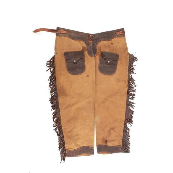 Western Cowboy Canvas Shot Gun Chaps c. 1940's