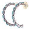 Image 2 : Navajo Silver & Turquoise Petit Point Earrings