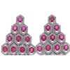 Image 2 : Stunning Ruby Diamond & 14k White Gold Earrings