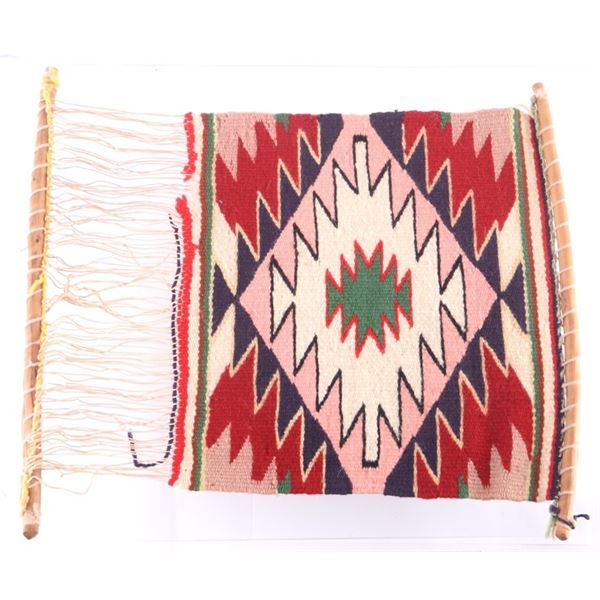 Navajo Germantown Dazzler Sample Mans Rug c. 1900-