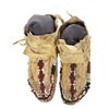 Image 1 : C. 1870 Apache Beaded & Painted Infant Moccasins