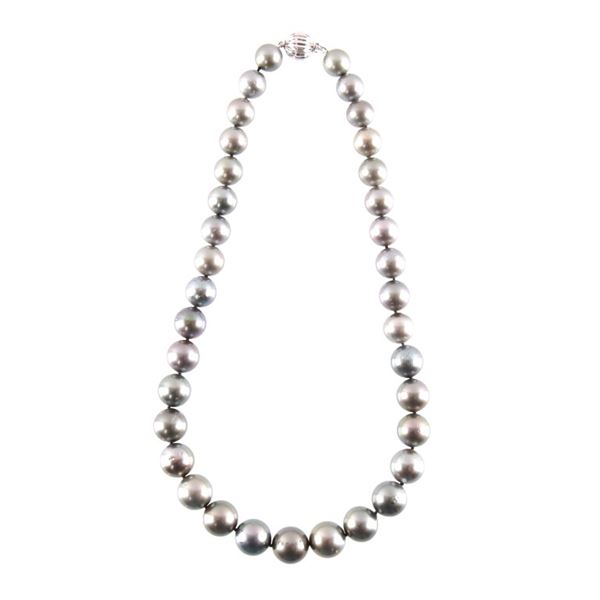 Tahitian Pearl & 14k White Gold Necklace