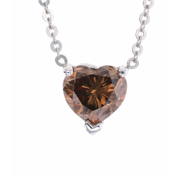 Fancy Orange Diamond & 14k White Gold Necklace