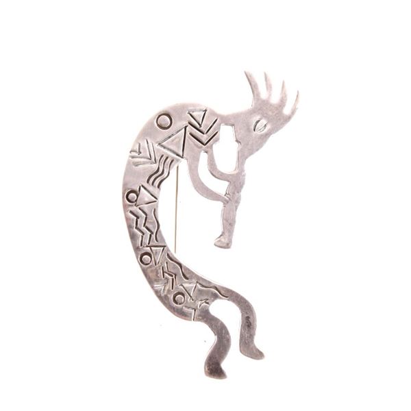 Taxco Sterling Silver Kokopelli Pin Pendant