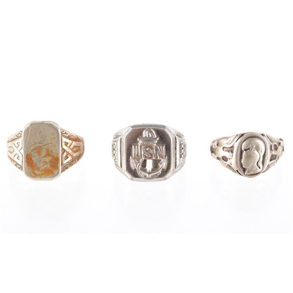 Sterling Silver & Nickel Silver Signet Rings