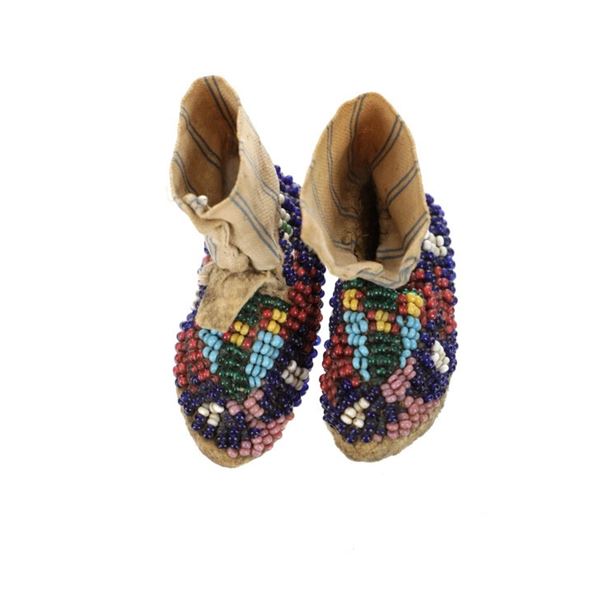 C. 1890 Lakota Sioux Miniature Beaded Moccasins