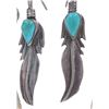 Image 2 : Navajo Sterling Silver & Turquoise Dangle Earrings