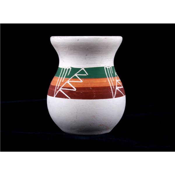 D. Red Elk Sioux Pottery Clay Art Vase