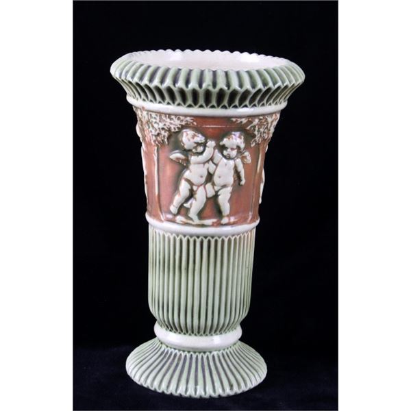 Roseville Styled Donatello Vase Cherubs