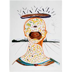 Salvador Dali, Cyclopean Make-Up, Lithograph with Collage 