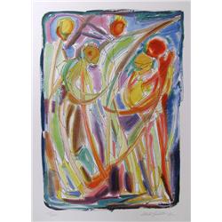 Chaim Goldberg, Dancers, Lithograph
