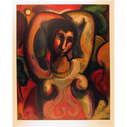 Bob Guccione, Portrait of Woman, Lithograph 