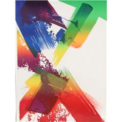 Paul Jenkins, X Rainbow, Lithograph 