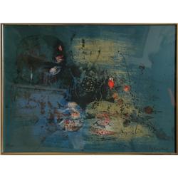 Lebadang, Abstract Vietnamese Lithograph 