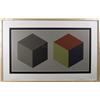 Image 1 : Sol Lewitt, Two Cubes, Framed Serigraph  