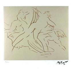 Reuben Nakian, Leda and the Swan, Etching