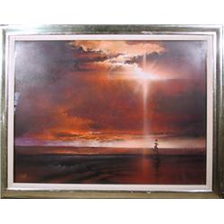 Robert Peak, Runner, Pastel Drawing