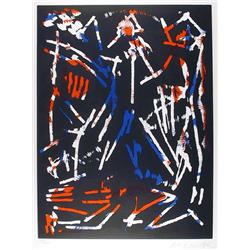 A. R. Penck, Mul, Bul Dang & Sentimentality, Woodblock 