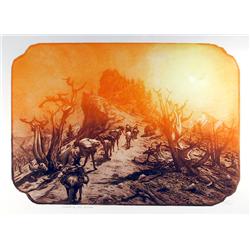 Roy Purcell, Crossing the Divide, Etching 