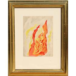 Abraham Rattner, Fire, Lithograph
