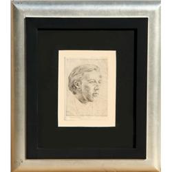 Hermann Struck, Portrait of Oscar Wilde, Etching 