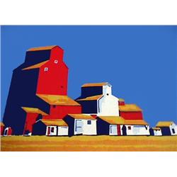 Phyllis Sussman, The Barn, Serigraph 