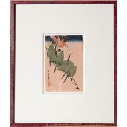 Hiroshige Utagawa, Seven Birds, Woodblock