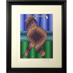 Victor Vasarely, Golfer, Serigraph 