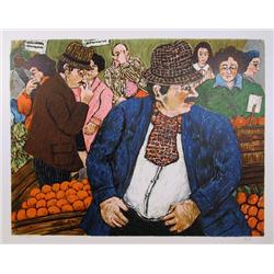 David Azuz,  Two Market Lithographs