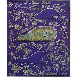 Martin Barooshian, Big Fish Eat Little Fish, Aquatint Etching