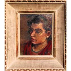 John Canaday, Girl In Red, Painting