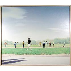 Hilo Chen, Soccer Players in Central Park, Painting