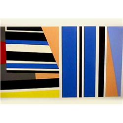 Pierre Clerk, Abstract with Blue, Serigraph