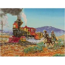 Noel Dagget, Race to the Station, Lithograph