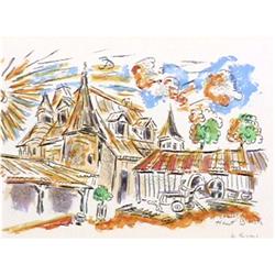 Wayne Ensrud, Chateau Haut Brion, Lithograph
