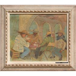Harry Gottlieb, Card Players, Painting